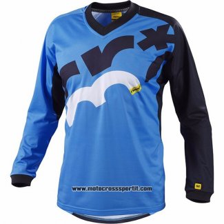 2020 Motocross Ciclismo Maglie Mavic Manica Lunga Blu