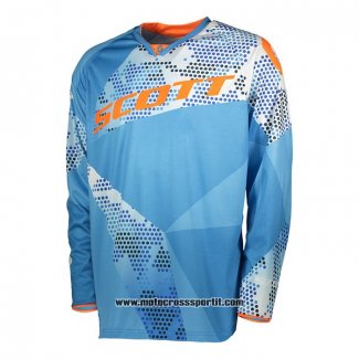 2020 Motocross Ciclismo Maglie Scott Manica Lunga Blu