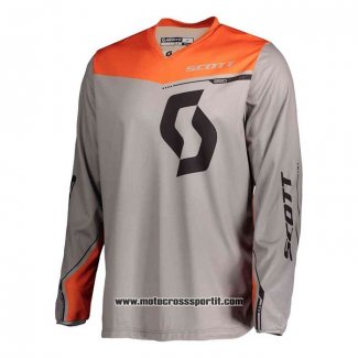 2020 Motocross Ciclismo Maglie Scott Manica Lunga Grigio Arancione