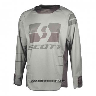 2020 Motocross Ciclismo Maglie Scott Manica Lunga Grigio