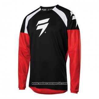 2020 Motocross Ciclismo Maglie Shift Manica Lunga Nero Rosso