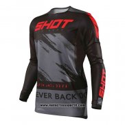 2020 Motocross Ciclismo Maglie Shot Manica Lunga Grigio