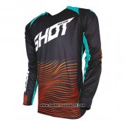 2020 Motocross Ciclismo Maglie Shot Manica Lunga Nero