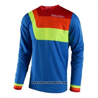 2020 Motocross Ciclismo Maglie TLD Manica Lunga Blu