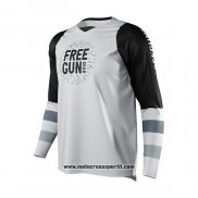 2021 Freegun Motocross Ciclismo Maglie Manica Lunga Nero Bianco