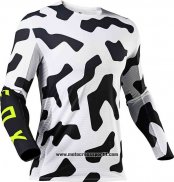 2021 Motocross Ciclismo Maglie FOX Manica Lunga Nero Bianco