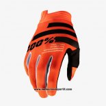 2020 Motocross Ciclismo 100 Guanti Dita Lunghe Arancione