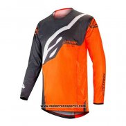 2020 Motocross Ciclismo Maglie Alpinestars Manica Lunga Arancione