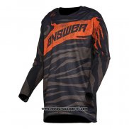 2020 Motocross Ciclismo Maglie Answer Manica Lunga Grigio