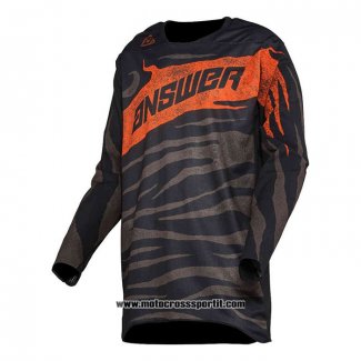 2020 Motocross Ciclismo Maglie Answer Manica Lunga Grigio