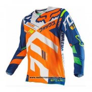 2020 Motocross Ciclismo Maglie FOX Manica Lunga Arancione Blu