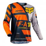 2020 Motocross Ciclismo Maglie FOX Manica Lunga Arancione