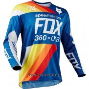 2020 Motocross Ciclismo Maglie FOX Manica Lunga Blu