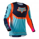 2020 Motocross Ciclismo Maglie FOX Manica Lunga Celeste