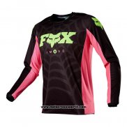 2020 Motocross Ciclismo Maglie FOX Manica Lunga Nero Rosa