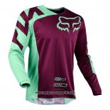 2020 Motocross Ciclismo Maglie FOX Manica Lunga Verde Viola