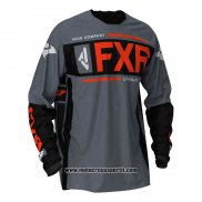 2020 Motocross Ciclismo Maglie FXR Manica Lunga Grigio