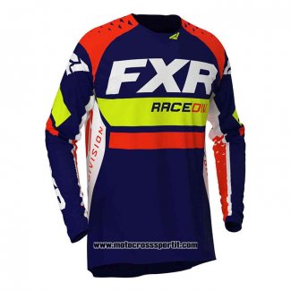 2020 Motocross Ciclismo Maglie FXR Manica Lunga Scuro Blu