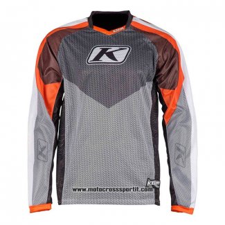 2020 Motocross Ciclismo Maglie Klim Manica Lunga Grigio