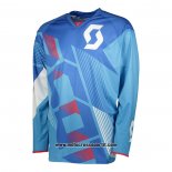 2020 Motocross Ciclismo Maglie Scott Manica Lunga Blu