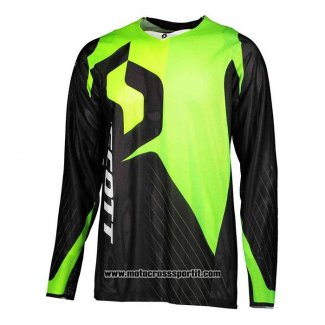 2020 Motocross Ciclismo Maglie Scott Manica Lunga Nero Giallo