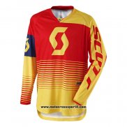 2020 Motocross Ciclismo Maglie Scott Manica Lunga Rosso Giallo