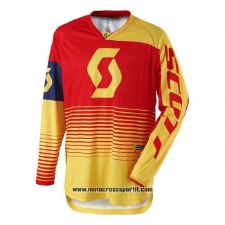 2020 Motocross Ciclismo Maglie Scott Manica Lunga Rosso Giallo