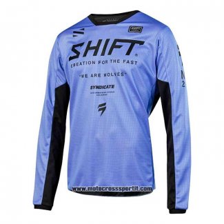 2020 Motocross Ciclismo Maglie Shift Manica Lunga Viola