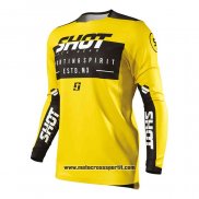 2020 Motocross Ciclismo Maglie Shot Manica Lunga Giallo