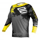 2020 Motocross Ciclismo Maglie Shot Manica Lunga Grigio Giallo