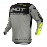 2020 Motocross Ciclismo Maglie Shot Manica Lunga Grigio