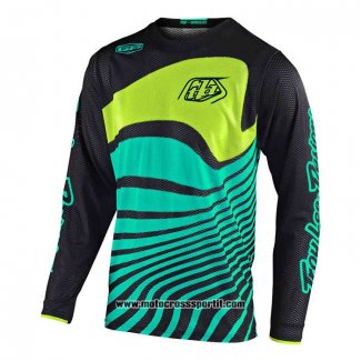 2020 Motocross Ciclismo Maglie TLD Manica Lunga Verde Giallo