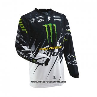 2020 Motocross Ciclismo Maglie Thor Manica Lunga Nero