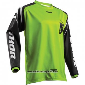 2020 Motocross Ciclismo Maglie Thor Manica Lunga Verde