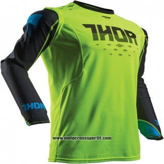 2020 Motocross Ciclismo Maglie Thor Manica Lunga Verde