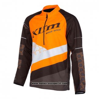 2021 Motocross Ciclismo Maglie Klim Manica Lunga Marrone Arancione