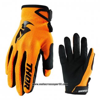 2021 Motocross Ciclismo Thor Guanti Dita Lunghe Arancione