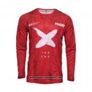 2021 Thor Motocross Ciclismo Maglie Manica Lunga Rosso