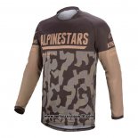 2020 Motocross Ciclismo Maglie Alpinestars Manica Lunga Marrone