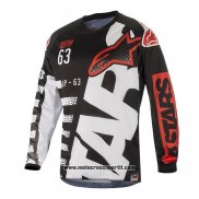 2020 Motocross Ciclismo Maglie Alpinestars Manica Lunga Nero Bianco