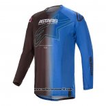 2020 Motocross Ciclismo Maglie Alpinestars Manica Lunga Nero Blu