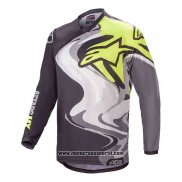 2020 Motocross Ciclismo Maglie Alpinestars Manica Lunga Nero