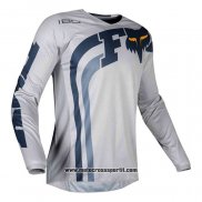 2020 Motocross Ciclismo Maglie FOX Manica Lunga Grigio