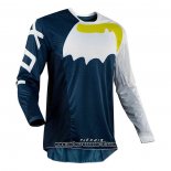 2020 Motocross Ciclismo Maglie FOX Manica Lunga Spento Blu