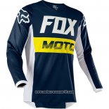 2020 Motocross Ciclismo Maglie FOX Manica Lunga Spento Blu