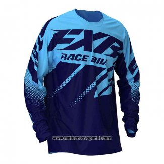 2020 Motocross Ciclismo Maglie FXR Manica Lunga Blu