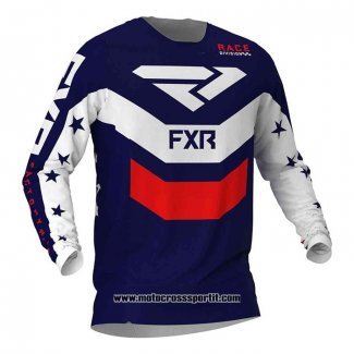 2020 Motocross Ciclismo Maglie FXR Manica Lunga Blu