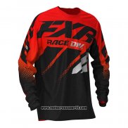 2020 Motocross Ciclismo Maglie FXR Manica Lunga Nero Rosso