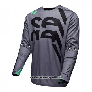 2020 Motocross Ciclismo Maglie Seven Manica Lunga Grigio