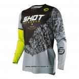 2020 Motocross Ciclismo Maglie Shot Manica Lunga Grigio